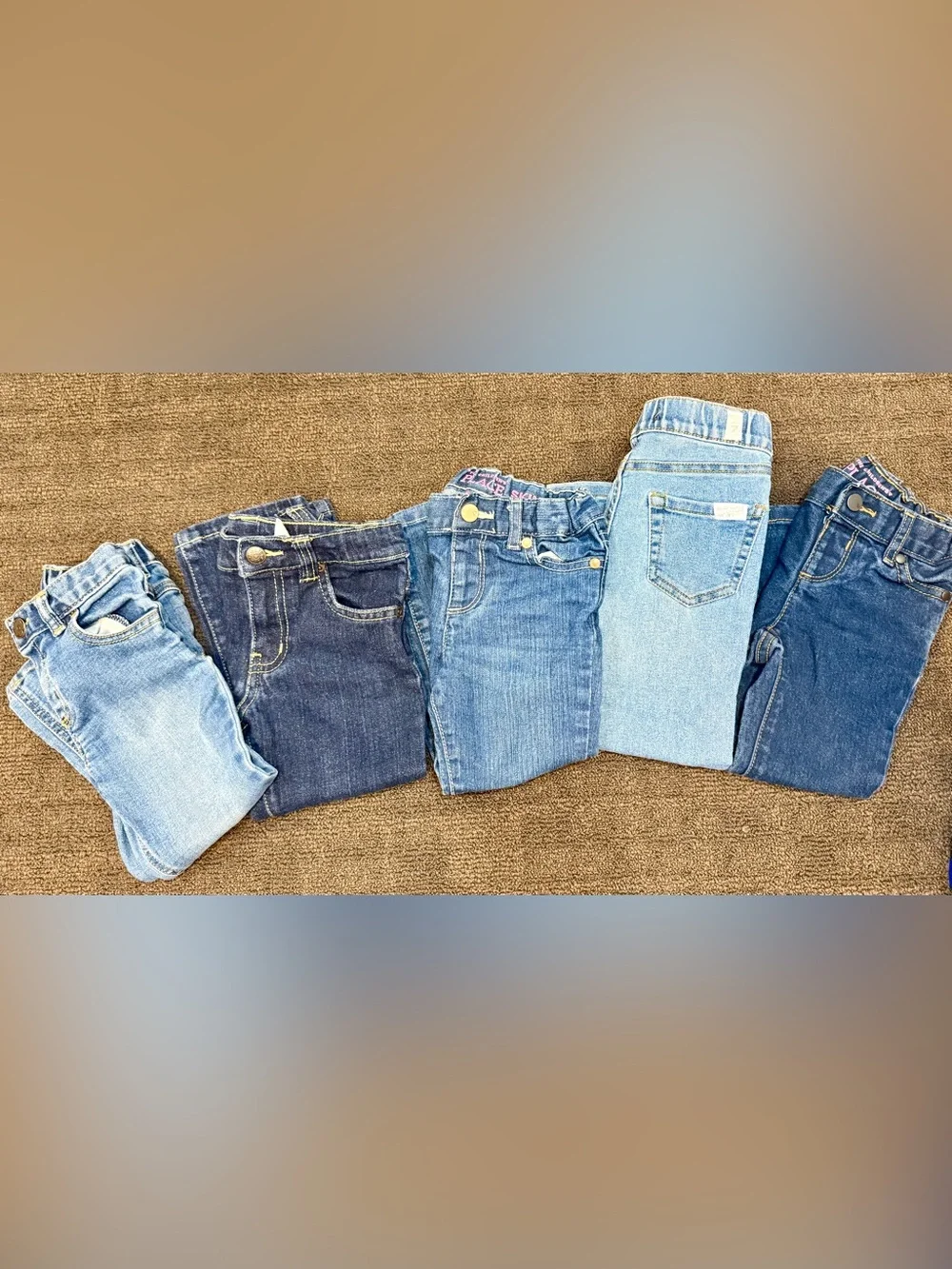 3T Girls Jeans Bundle | 5 Pairs Mixed Wash Denim Pants